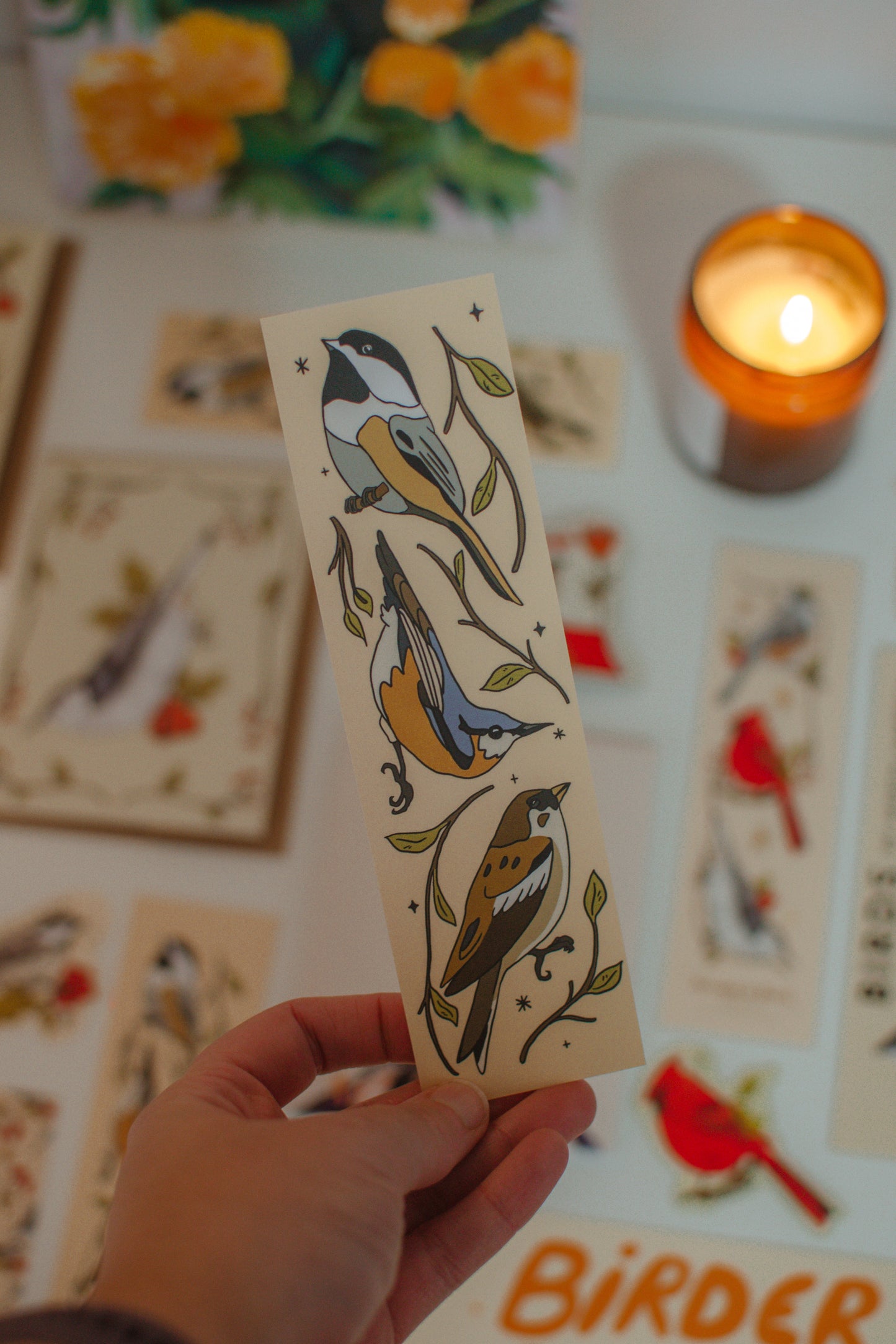 Canadian Birds Bookmark | Illustrated Backyard Bird Design
