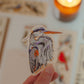 Great Blue Heron Sticker | Waterproof Vinyl Die Cut