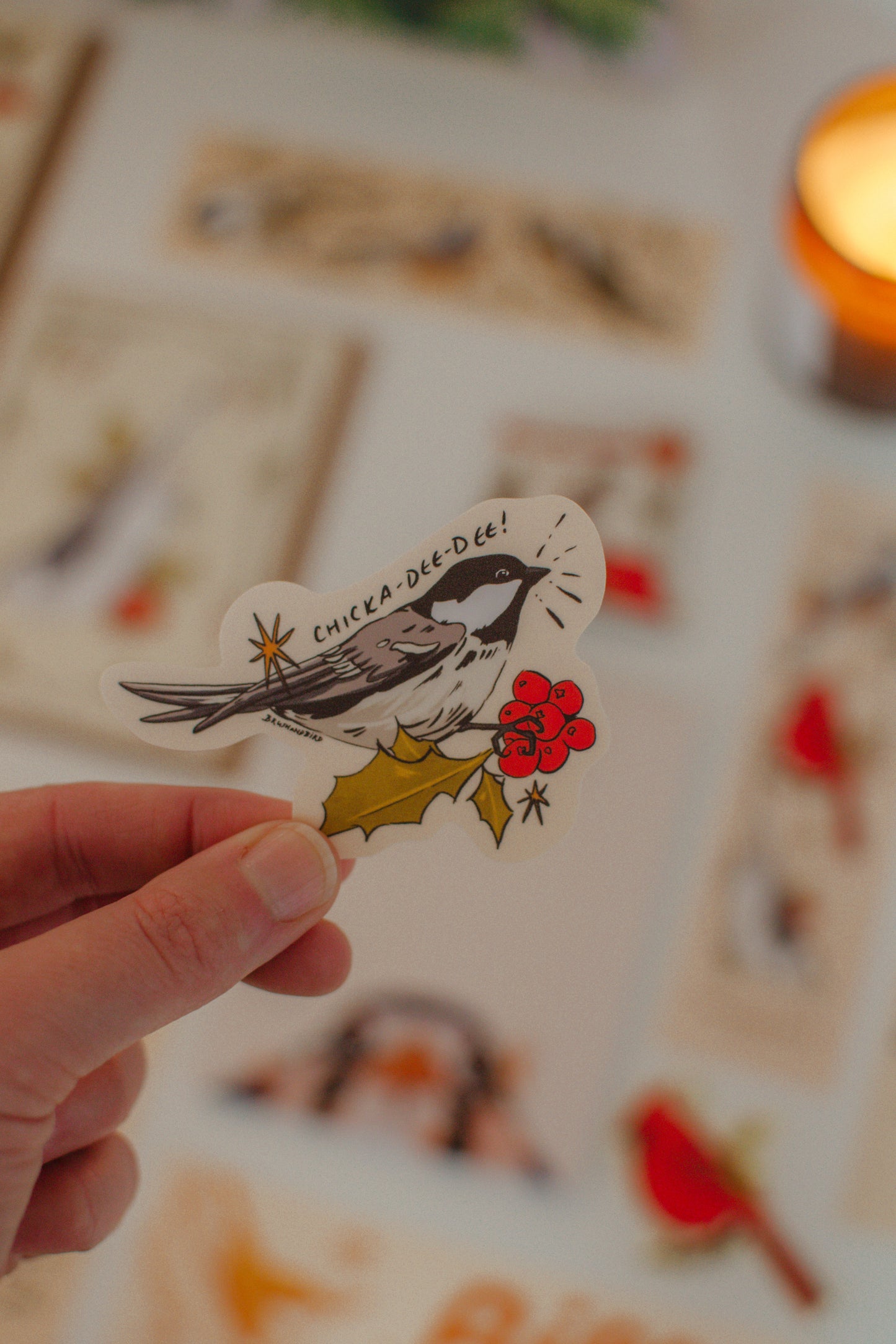 Chickadee Sticker | Bird Lover Waterproof Vinyl Die Cut