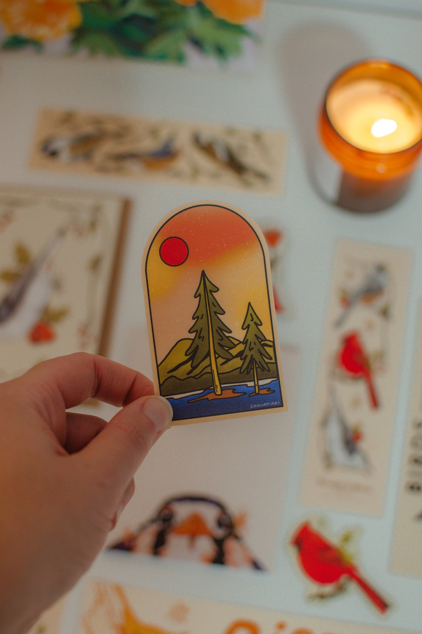 Wild Pines Sticker | Nature Lover Gift, Outdoorsy Vinyl Waterproof Die Cut Sticker