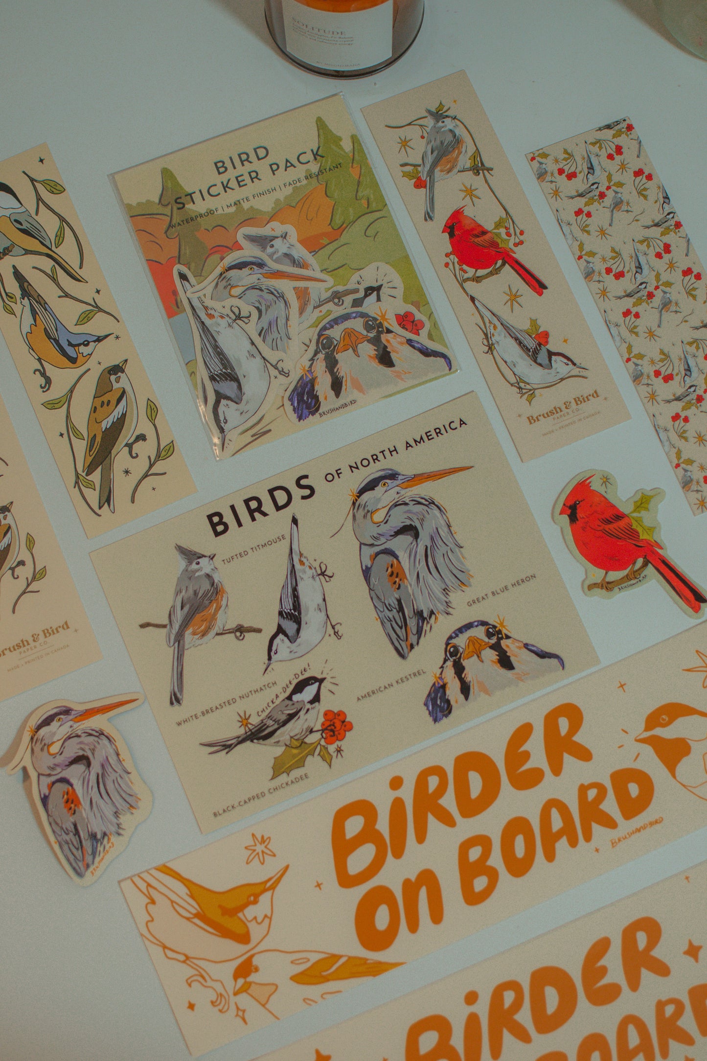 Birder on Board Bumper Sticker | Woodpecker Design