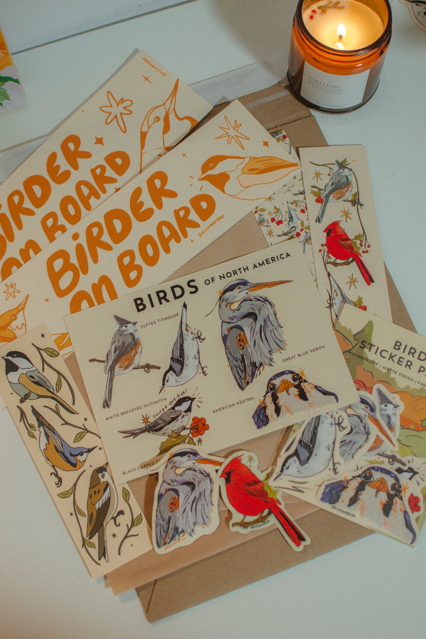 Birder on Board Bumper Sticker | Backyard Bird Design