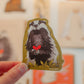 Cute Badger Sticker | Hand-drawn Wildlife Diecut Sticker