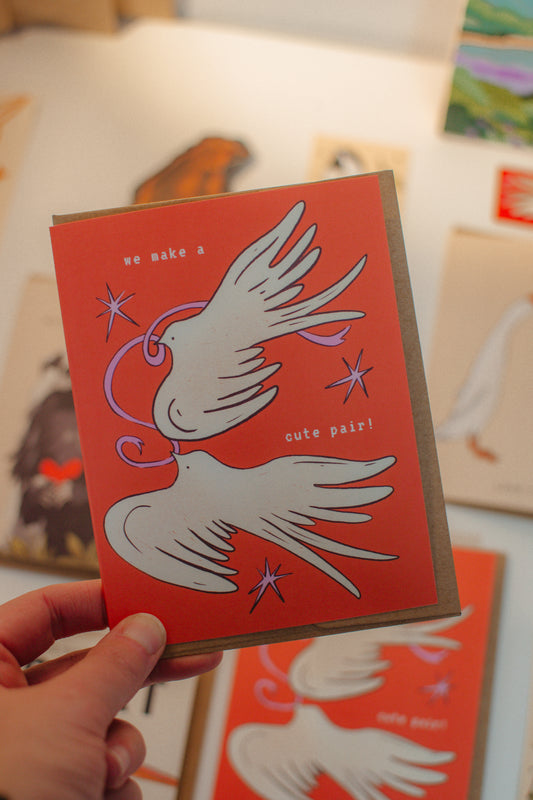 Love Birds Valentine's Day Card | Pair of Birds Greeting