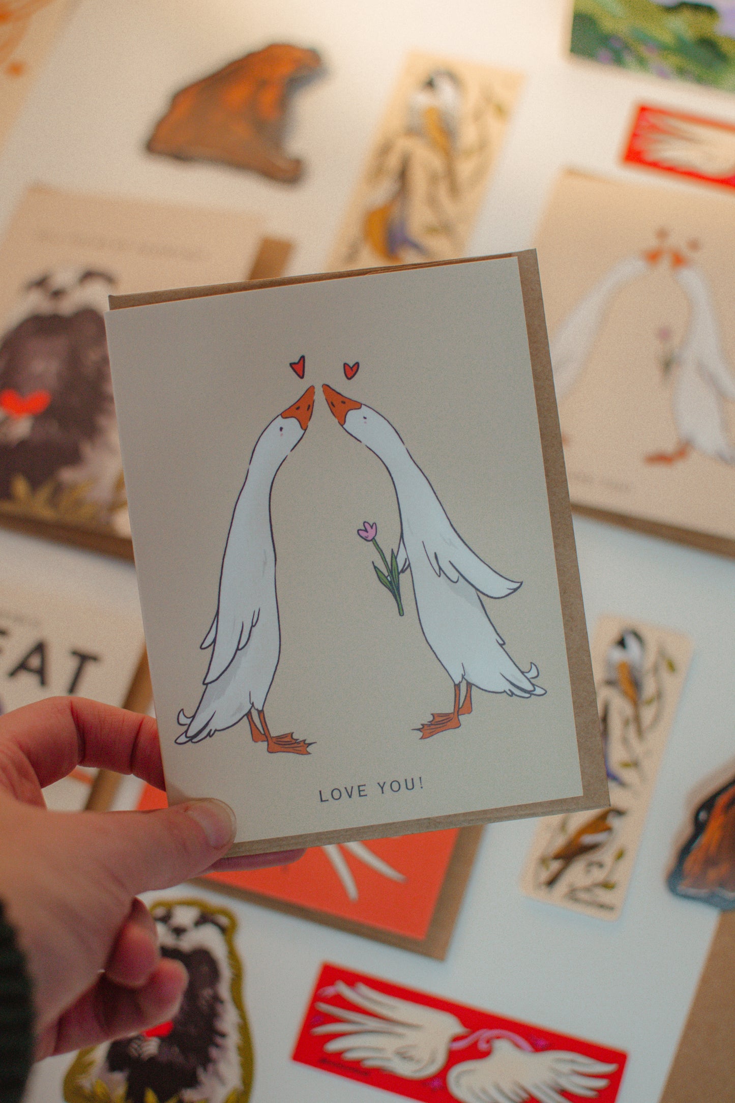 Love You Geese Card | Valentine’s Day Greeting Card