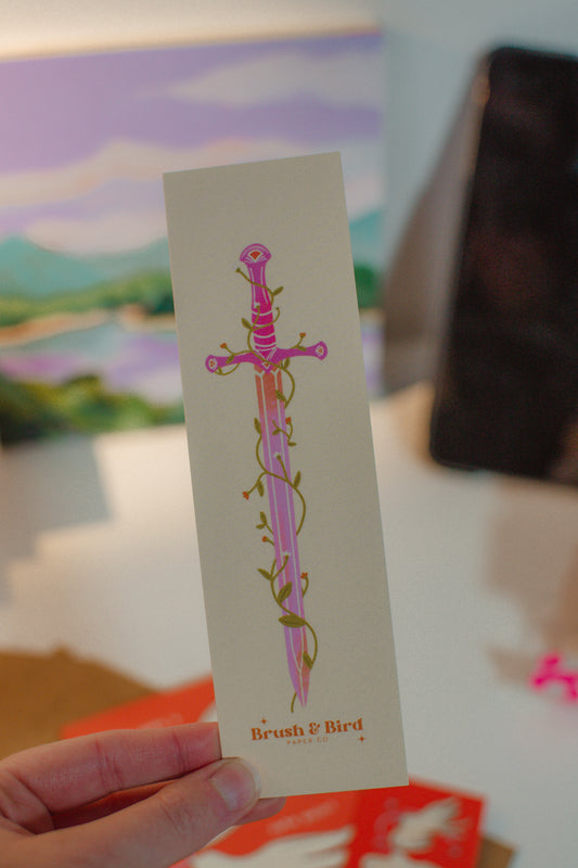 Fantasy Sword Bookmark | Just One More Chapter Reader Gift