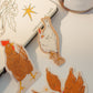 Brown Hen Vinyl Sticker | Illustrated Chicken Sticker