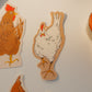 White Hen Vinyl Sticker | Hand-Illustrated Chicken Sticker