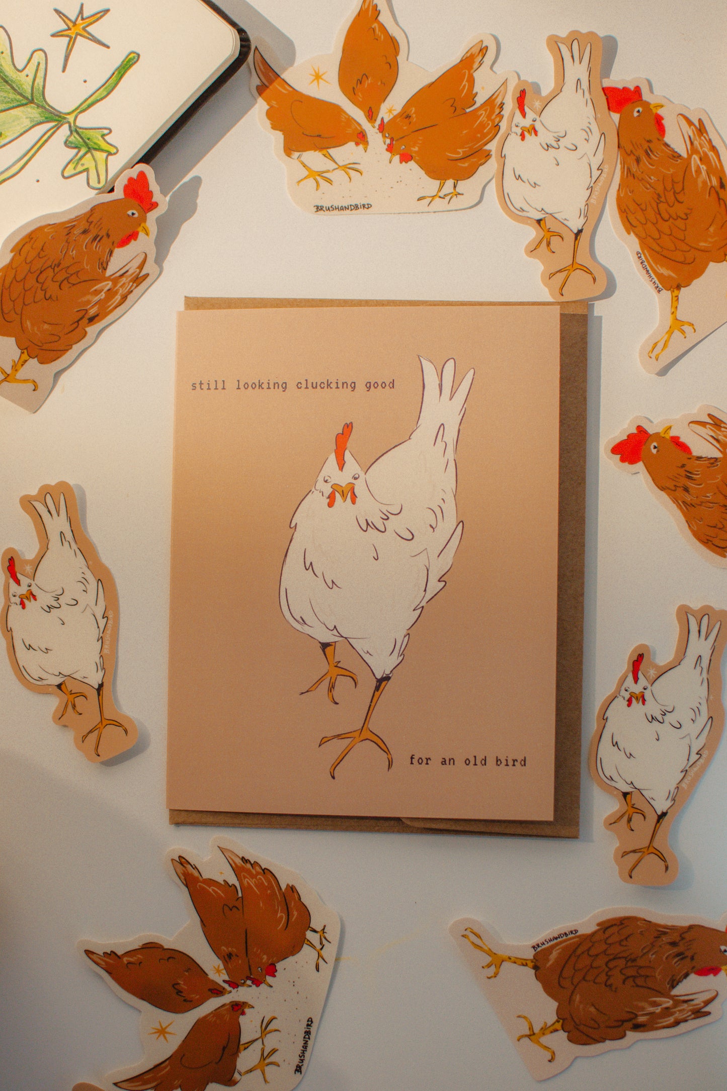 Chicken Pun Birthday Card | Old Age Bird Greeting Card