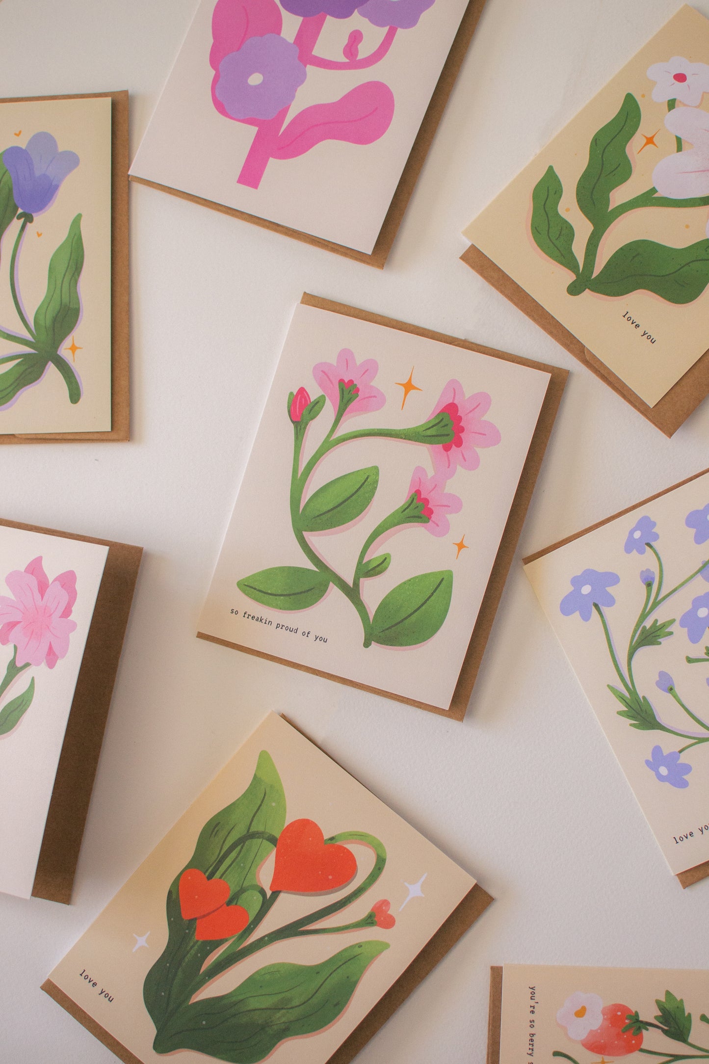 Love You Greeting Card | Heart Flowers Valentine’s Day Card
