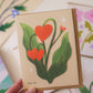 Love You Greeting Card | Heart Flowers Valentine’s Day Card
