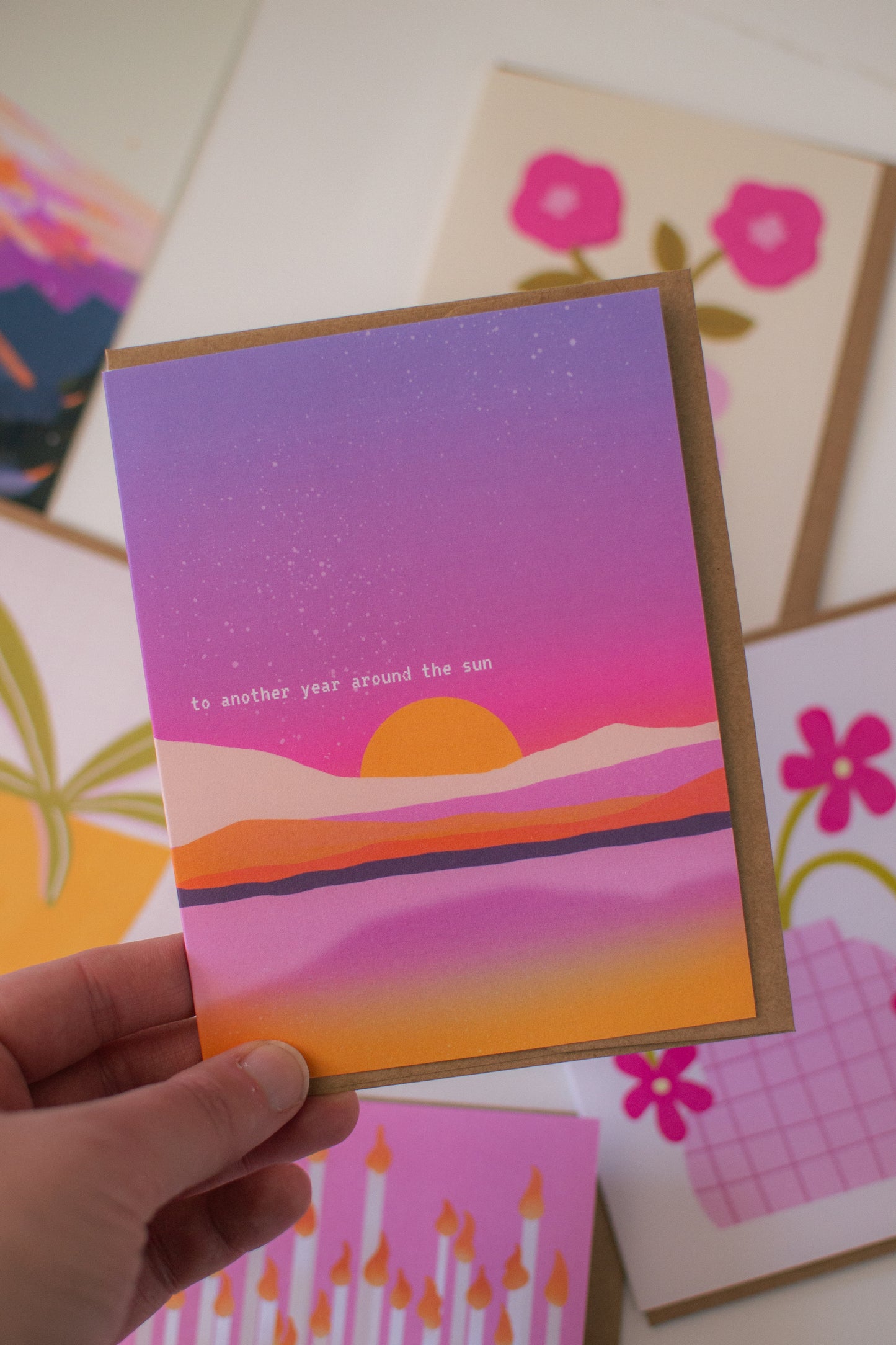 To Another Year Around the Sun | Retro Summer, Birthday Greeting Card