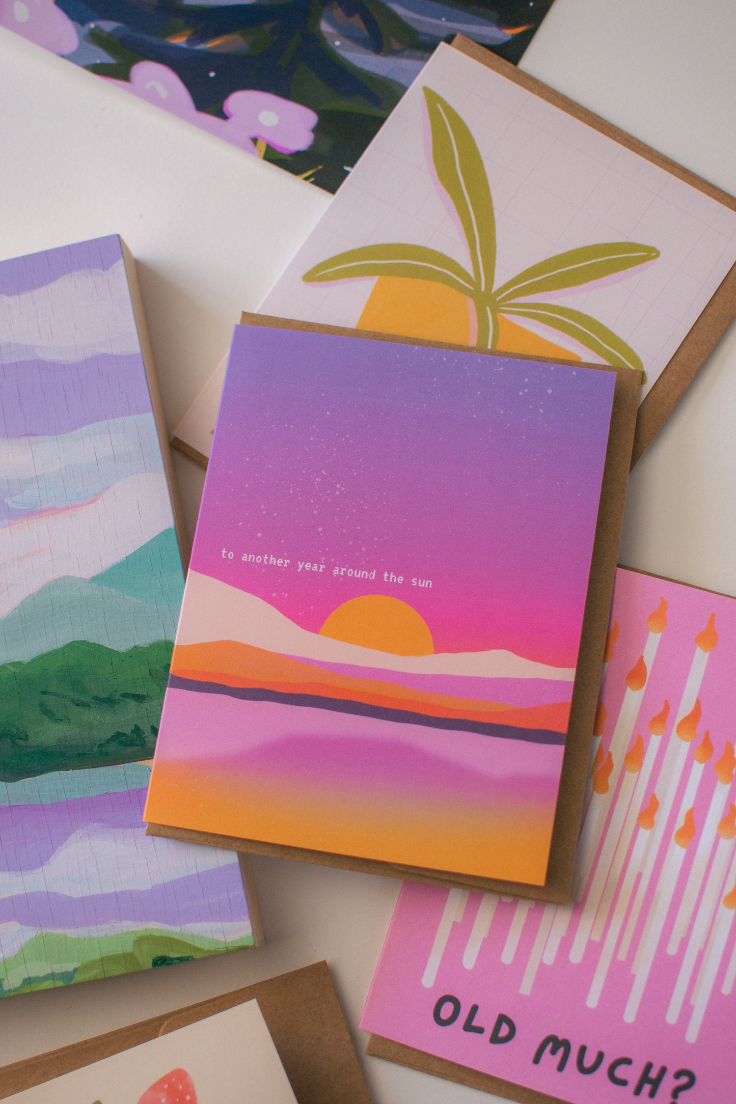 To Another Year Around the Sun | Retro Summer, Birthday Greeting Card
