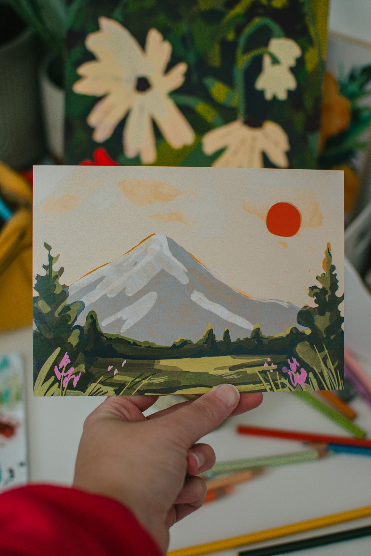 Mountain Landscape Postcard | Outdoorsy Summer 5x7 Mini Print