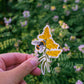 Bumblebee and Goldenrod Sticker | Pollinator Vinyl Sticker