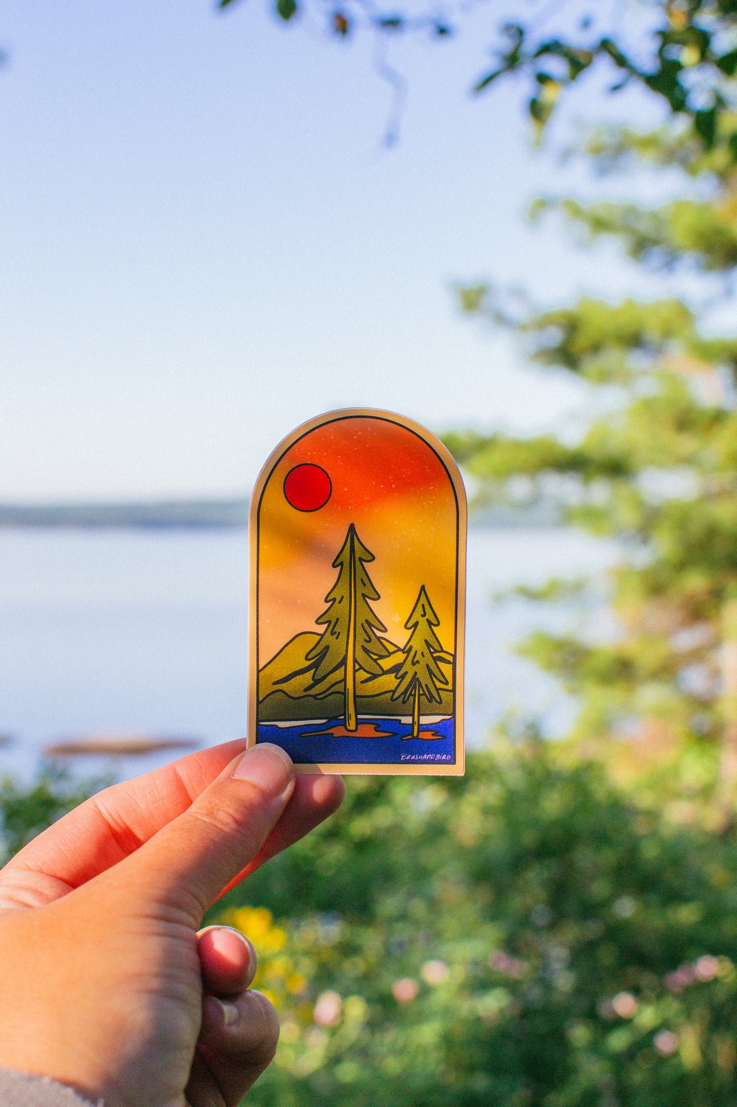 Wild Pines Sticker | Nature Lover Gift, Outdoorsy Vinyl Waterproof Die Cut Sticker