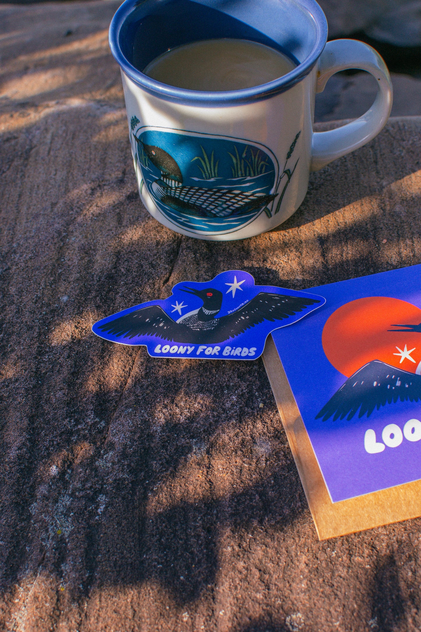 Loony for Birds Sticker | Common Loon Illustration | Vinyl Decal
