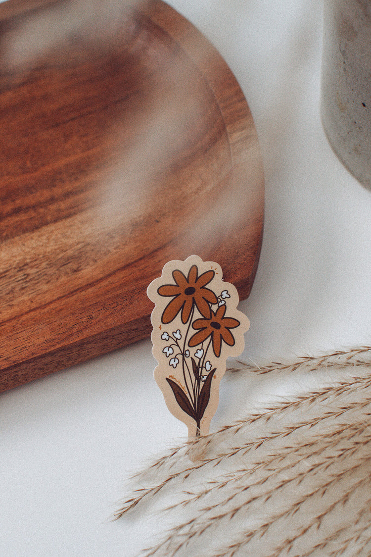 Boho Flower Bouquet Sticker | Grow Wild Vinyl Sticker