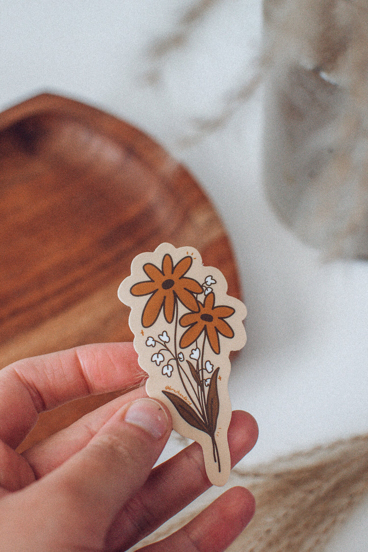 Boho Flower Bouquet Sticker | Grow Wild Vinyl Sticker