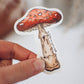 Red Mushroom Sticker | Fly Agaric Mushroom | Watercolor Style Illustration