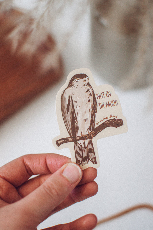 Moody Hawk Sticker | Bird Lover Sticker