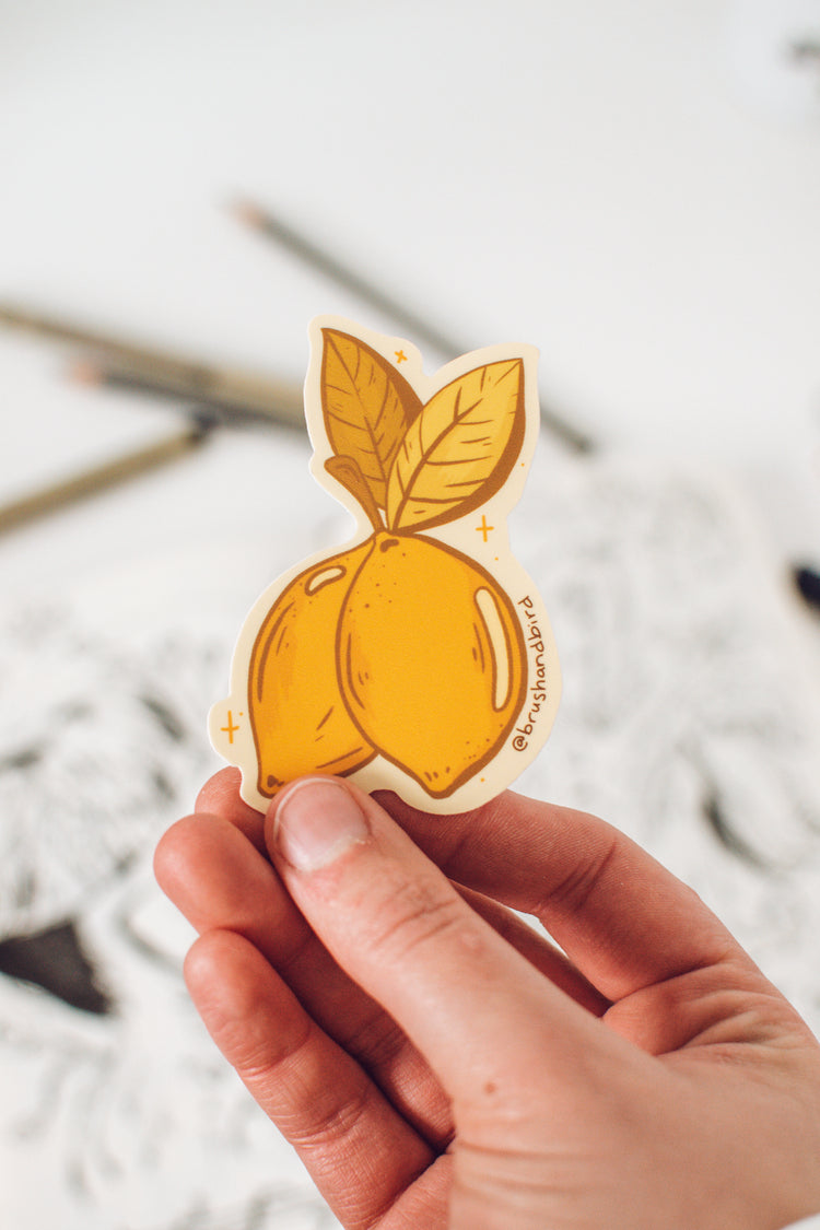 Lemon Sticker | Summer Fruit Vinyl Sticker