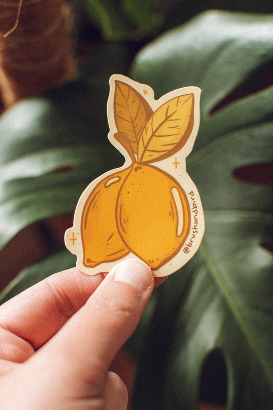 Lemon Sticker | Summer Fruit Vinyl Sticker