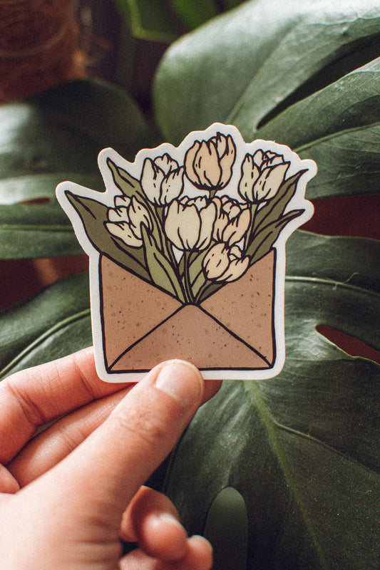 Cottagecore Tulip Envelope Sticker