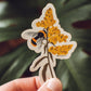 Bumblebee and Goldenrod Sticker | Pollinator Vinyl Sticker