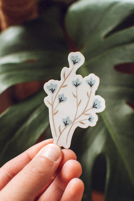 Wildflower Sticker | Tiny Blue Flowers Sticker