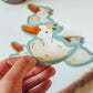 Flower Duck Sticker | Cute Farm Animal Vinyl Sticker