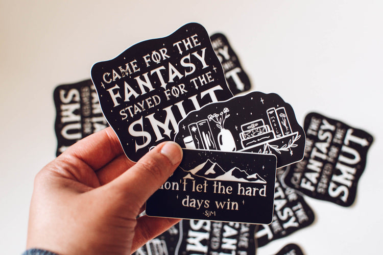 Bookish Romantasy Sticker | Came for the Hero Stayed for the Villain Vinyl Sticker