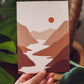 Boho Mountain Sunset over the Lake | 5x7 Mini Print