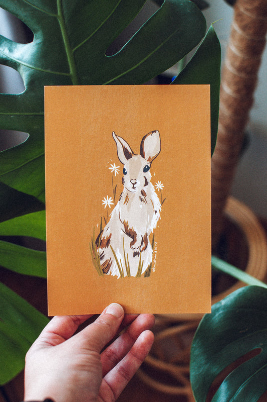 Boho Bunny Wall Art Print | Year of the Rabbit