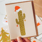 Christmas Cactus Card | Blank Holiday Greeting Card