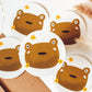 Surprised Frog Vinyl Sticker | 3” Circle Floral Frog Sticker