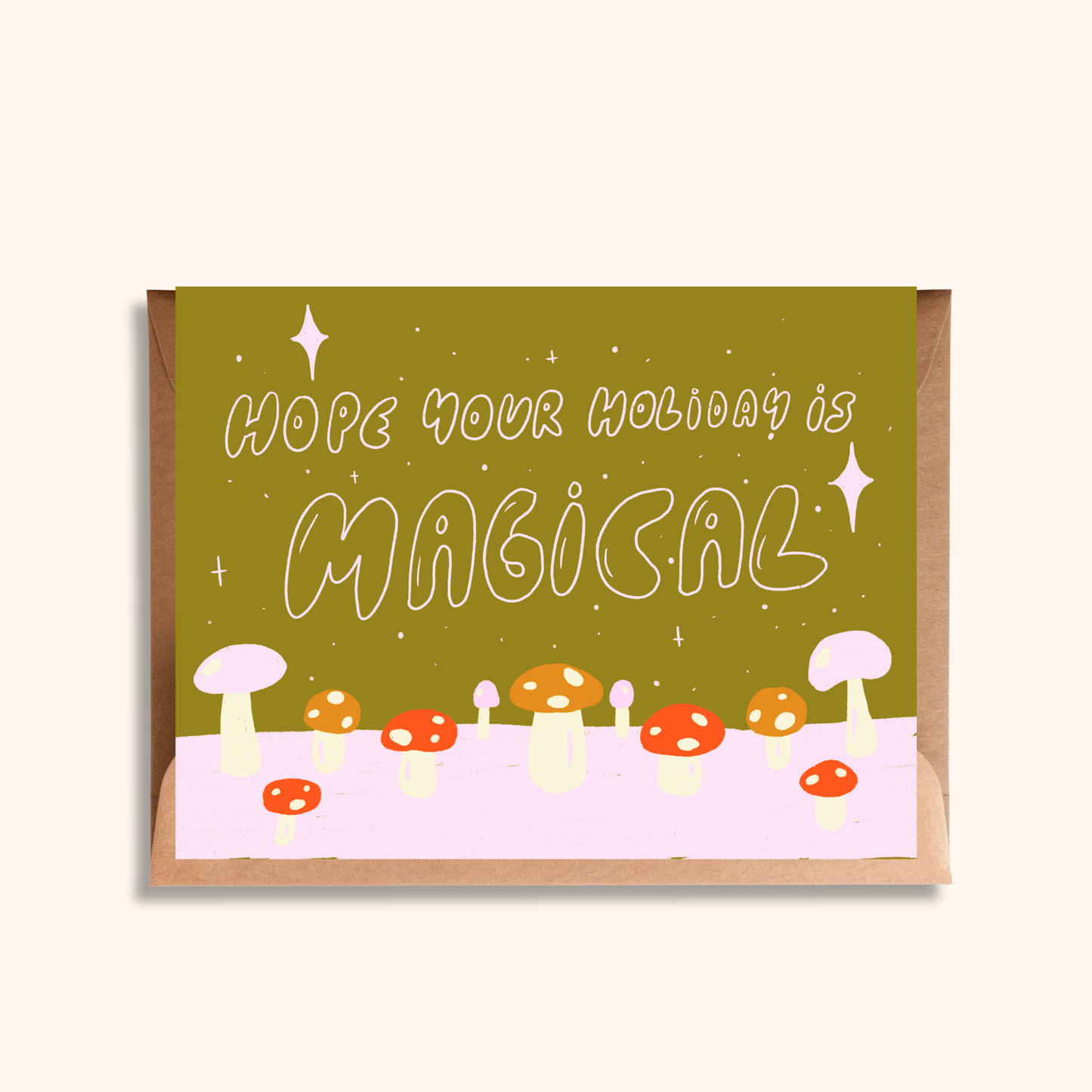 Hope Your Holiday is Magical | Mushroom Christmas Card