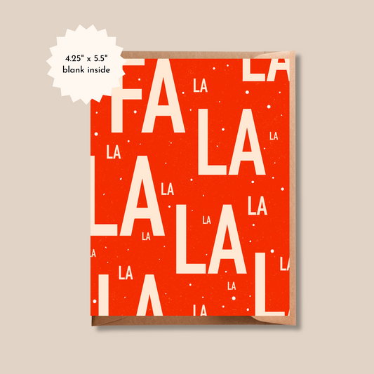 Fa La La Holiday Greeting Card | Christmas Card