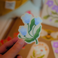 Blue Tulips Vinyl Sticker | Modern Spring Floral Illustration