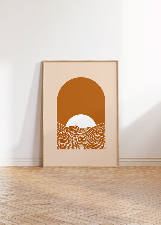 Modern Line Art Print | Boho Minimalist Art Print
