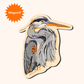 Great Blue Heron Magnet | Illustrated Bird Design Souvenir