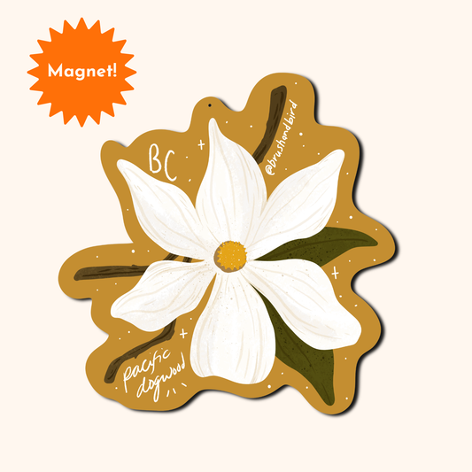 British Columbia Flower Magnet | Canada Province Souvenir