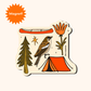 Camping Magnet | Nature Adventure Illustration Design