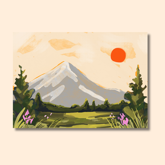 Mountain Landscape Postcard | Outdoorsy Summer 5x7 Mini Print