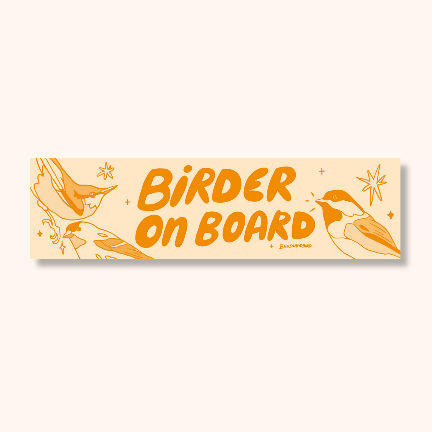Birder on Board Bumper Sticker | Backyard Bird Design