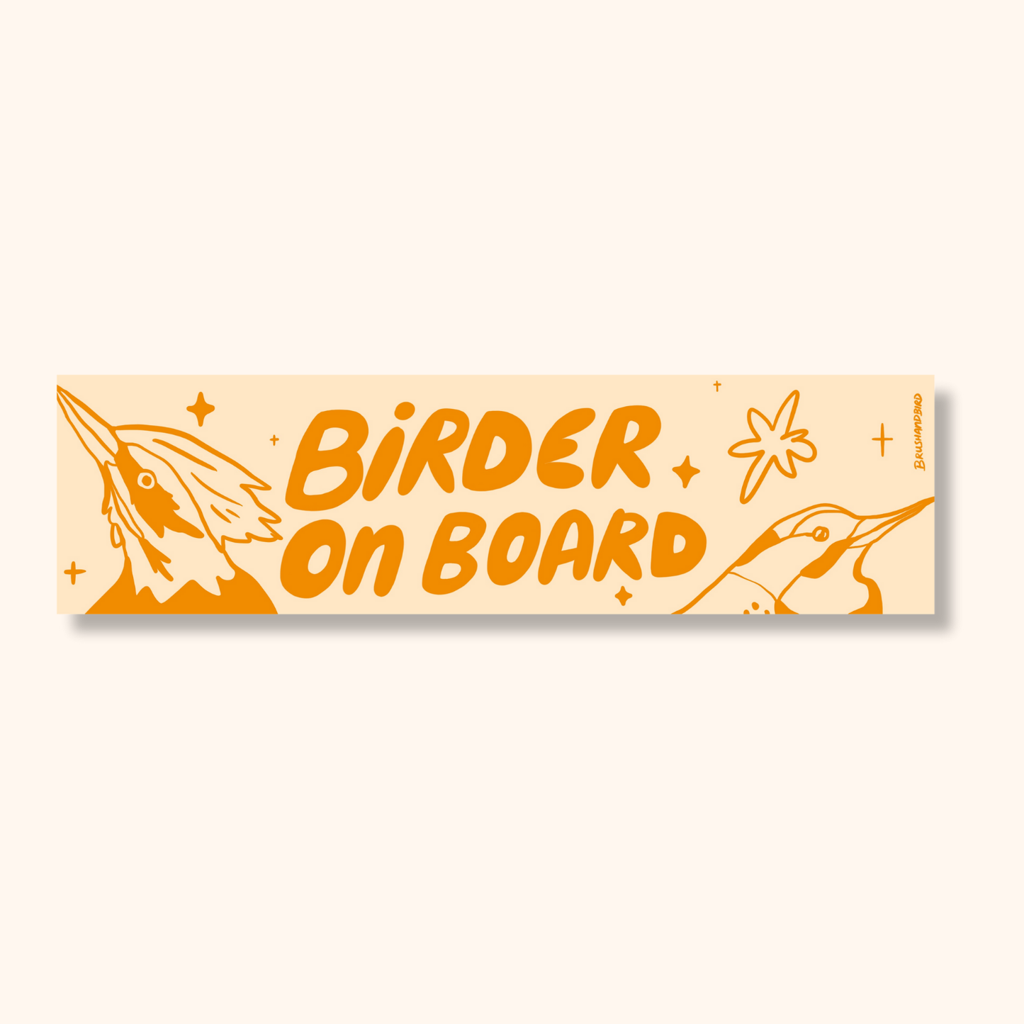 Birder on Board Bumper Sticker | Woodpecker Design