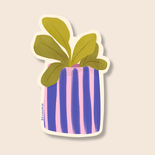 Vibrant House Plant Sticker | Waterproof Vinyl Sticker
