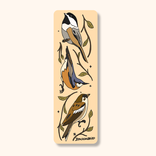 Backyard Birds Sticker | Three Canadian Birds Vinyl Sticker