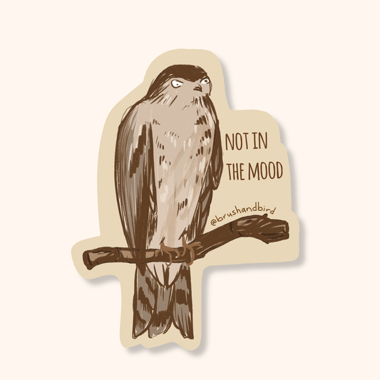 Moody Hawk Sticker | Bird Lover Sticker