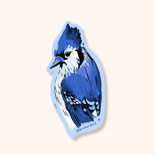 Blue Jay Sticker | Ontario Backyard Birds | Cute Bird Sticker